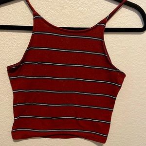 Burgundy stripped tank